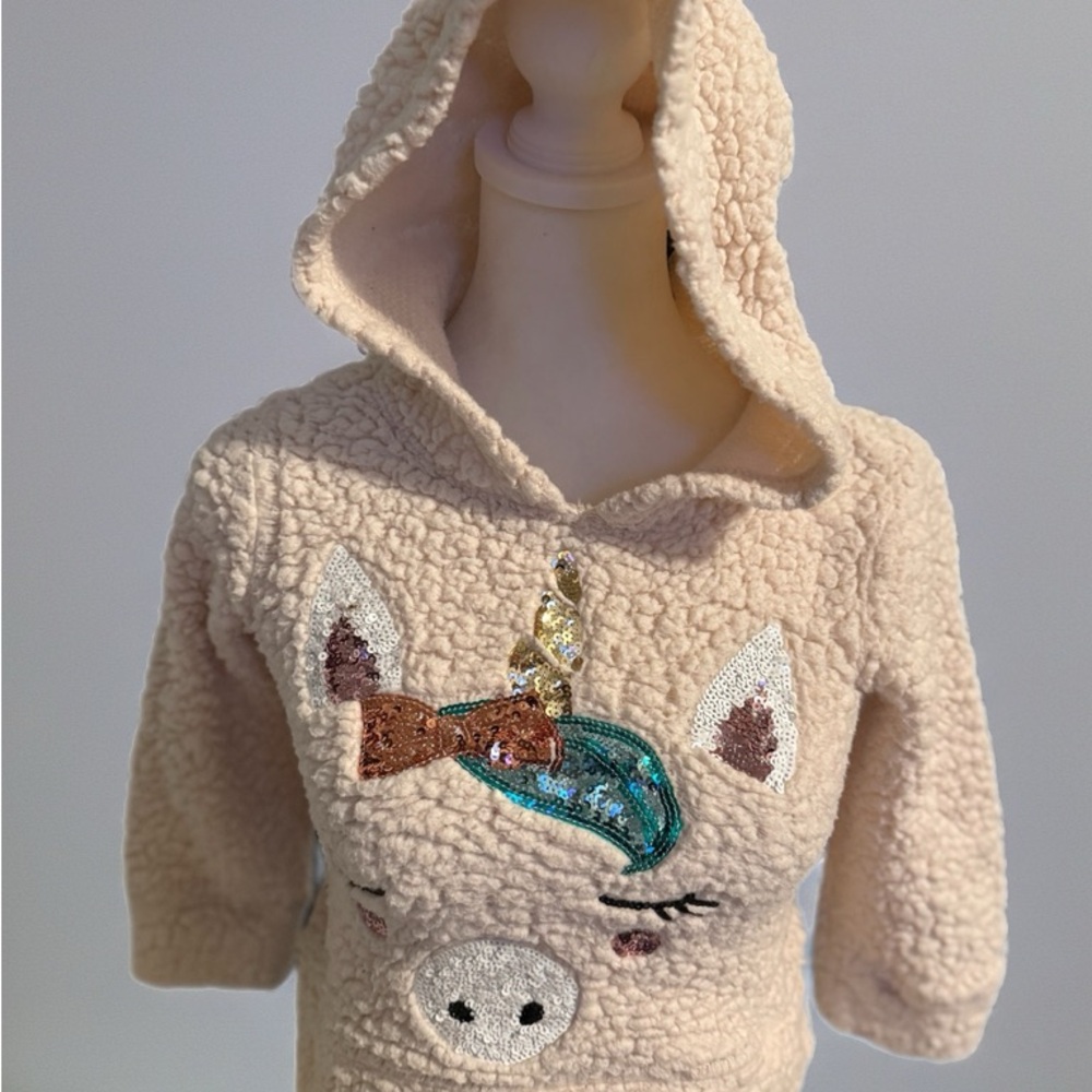 Miss Chievous Cream Hoodie with Sequin Accents